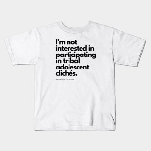 I’m not interested in participating in tribal adolescent clichés - wednesday addams Kids T-Shirt